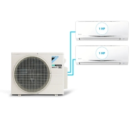 (Combo khuyến mãi) Hệ thống máy lạnh Daikin multi s Inverter 2.0 HP (2HP Ngựa) - 1 dàn nóng 2 dàn lạnh (1.0 + 1.0 HP (1 Ngựa) MKC50RVMV-CTKC25RVMV+CTKC25RVMV