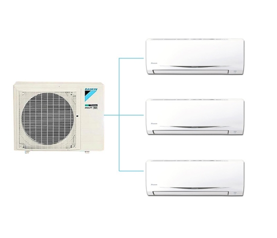 (Combo khuyến mãi) Hệ thống máy lạnh Daikin Multi S Inverter 3.0 HP (3 Ngựa) - MKC70SVMV-CTKC25RVMV+CTKC25RVMV+CTKC25RVMV