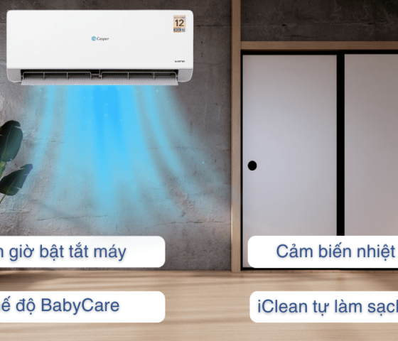 Máy lạnh Casper 1.5hp inverter JC12IU36 model 2025