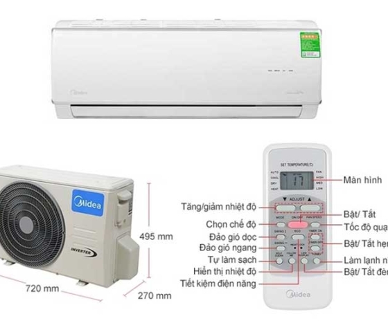 Máy lạnh Midea 1hp inverter MAG-10CDN8