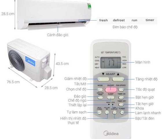 Máy Lạnh Midea 2hp Mono MSAFII-18CRN8 