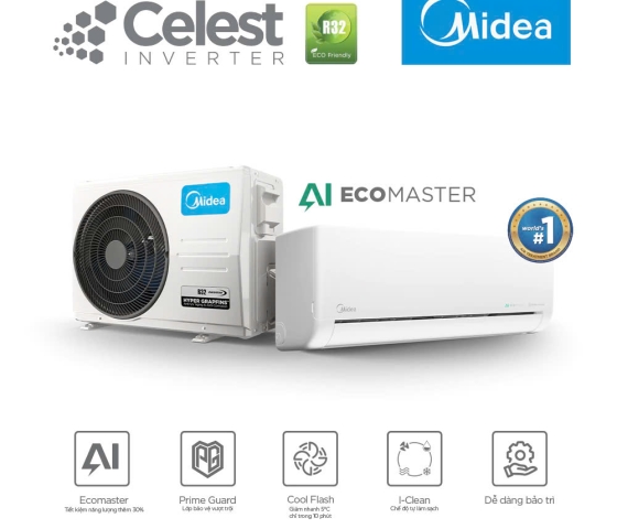 Máy Lạnh Midea 2.5hp Inverter MSCE-25CRFN8 (2,5 ngựa, 24.000btu) Model 2025